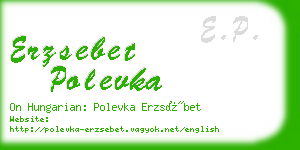 erzsebet polevka business card